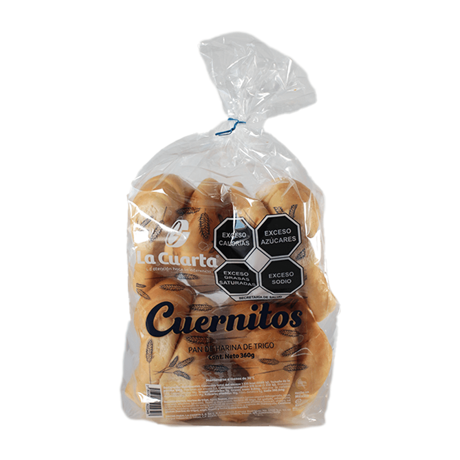CUERNITOS EN BOLSA LA CUARTA 8 pza