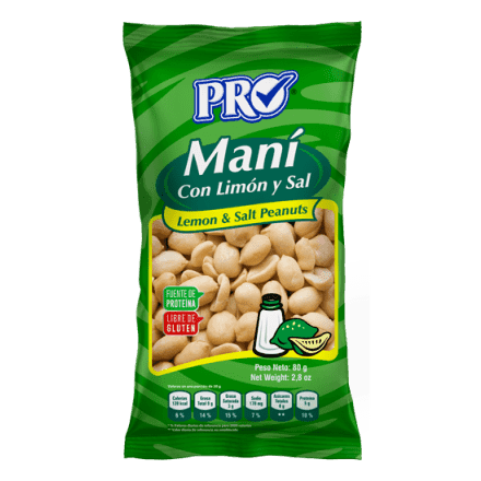 Maní Pro Limón & Sal Bolsa 80 g