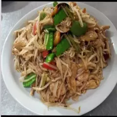 Fideos chinos salteados con frejolitos