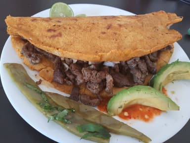Quesadilla estilo mexico de bistec
