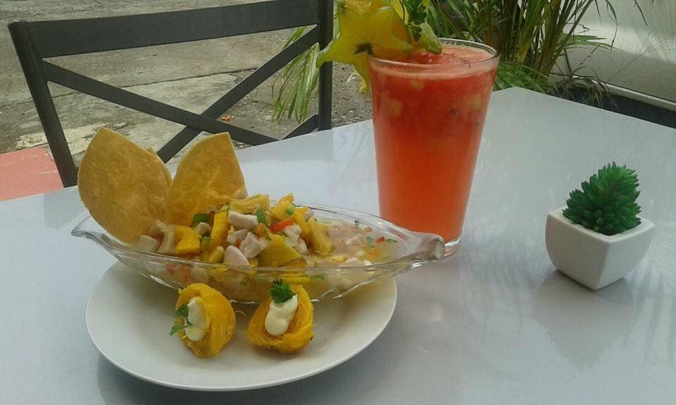 Ceviche de Pescado con Pejibaye