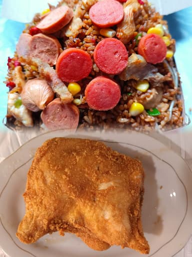 Arroz Mixto Mediano  +  1/4 pollo