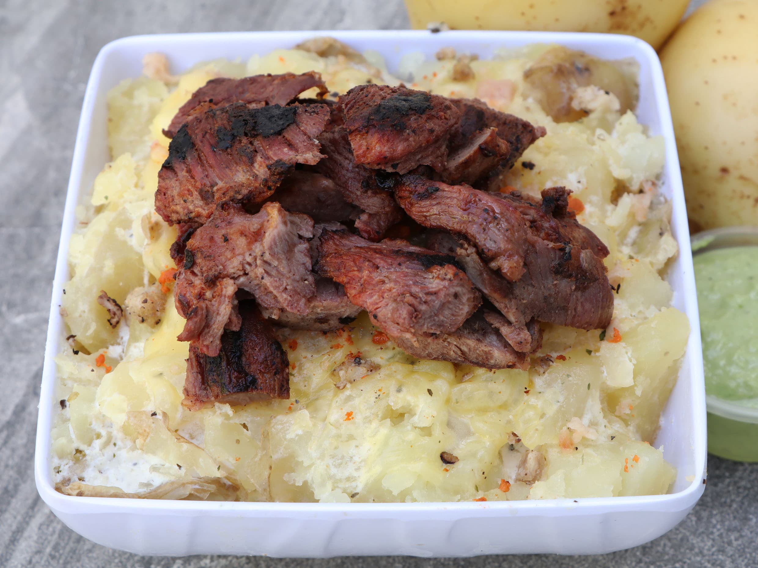 Papa con Arrachera