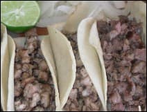 Tacos de Asada en Harina