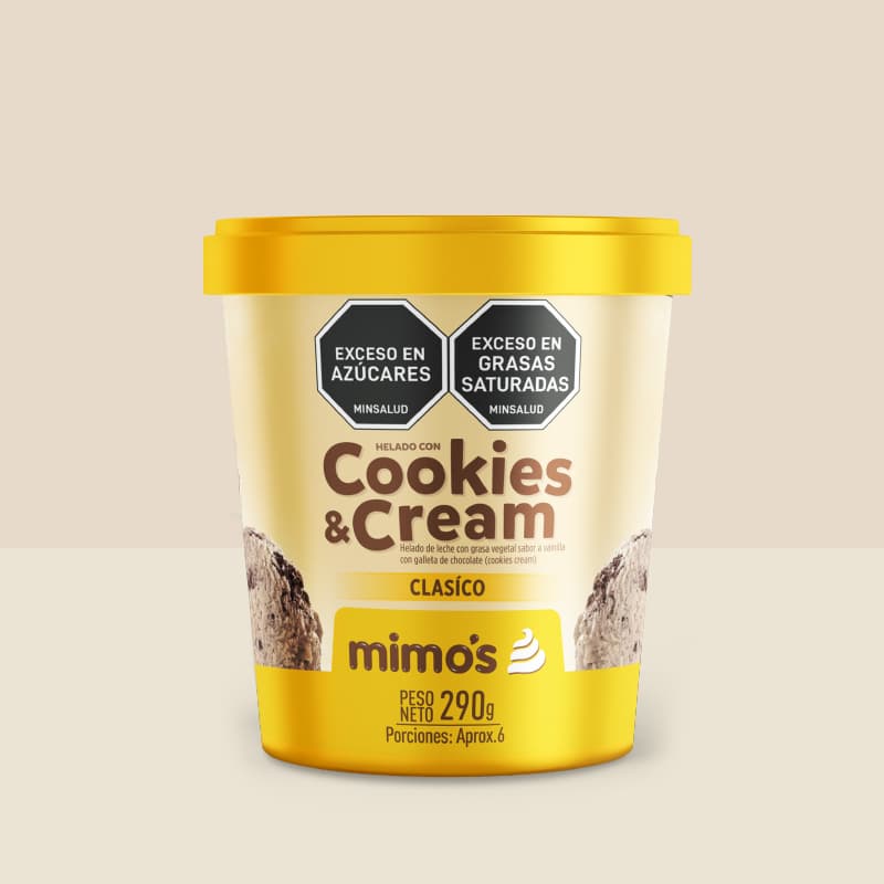 Medio Litro de helado Clasico Cookies Cream