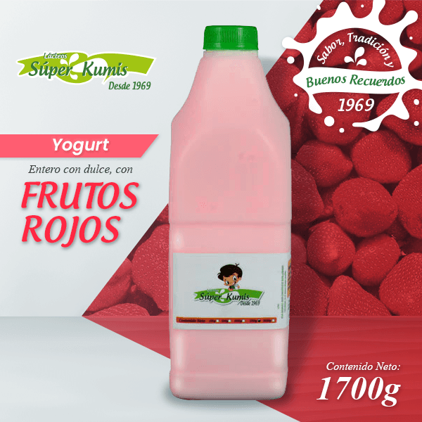 Yogurt 1700 g Frutos Rojos