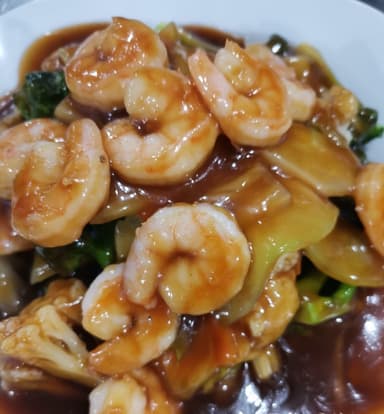 32#Arroz  en salsa con camarones