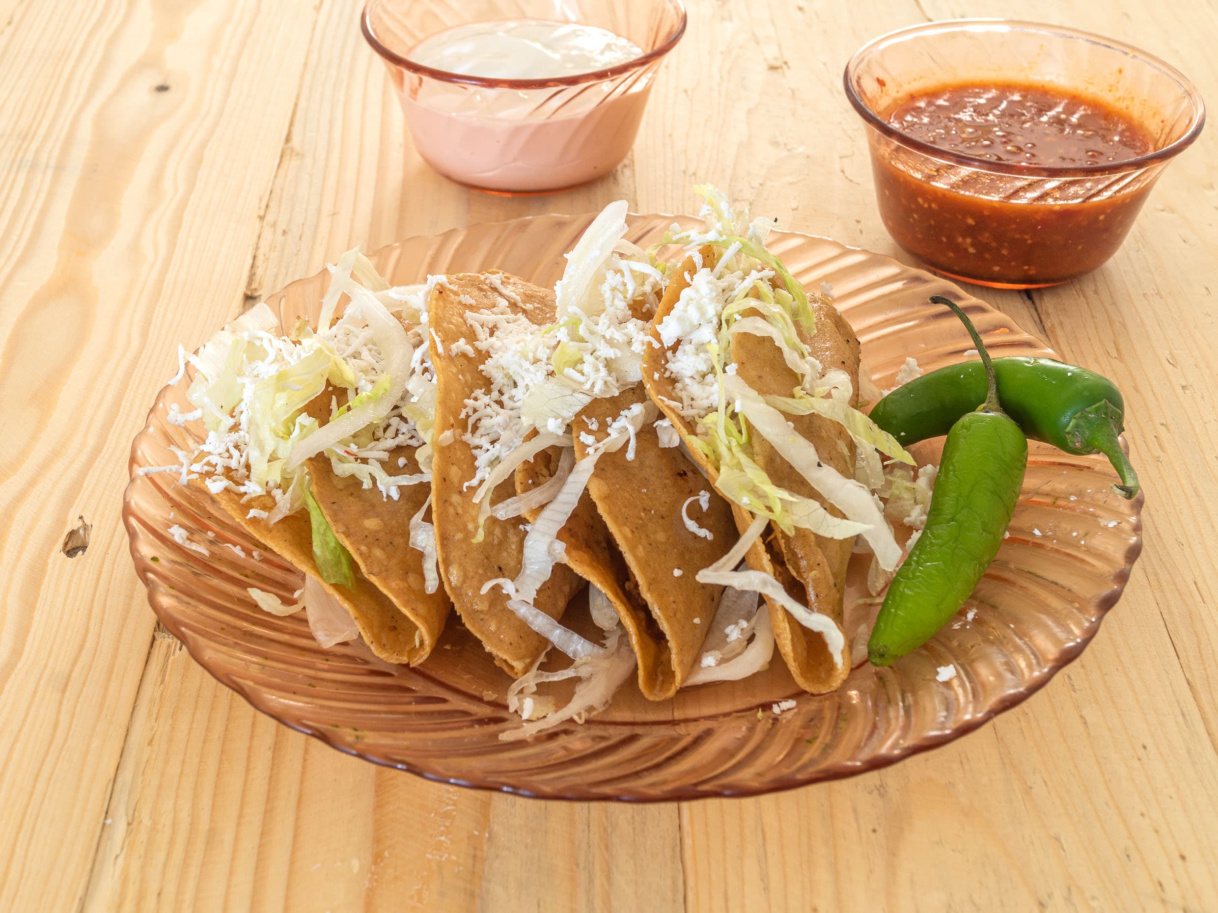Tacos Dorados+ 1 Agua Fresca + Sope Sencillo