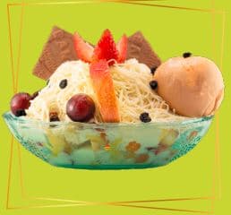 Ensalada Corriente con Helado + Malteada