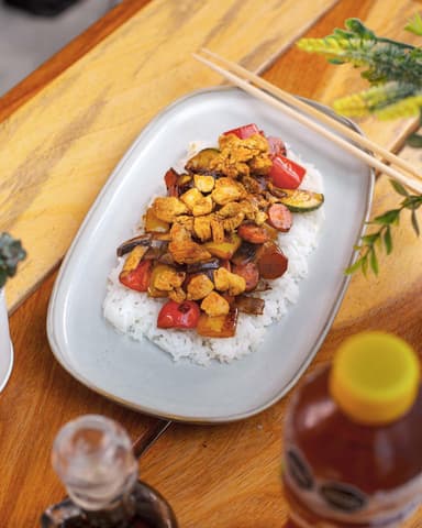 Tepanyaki de pollo