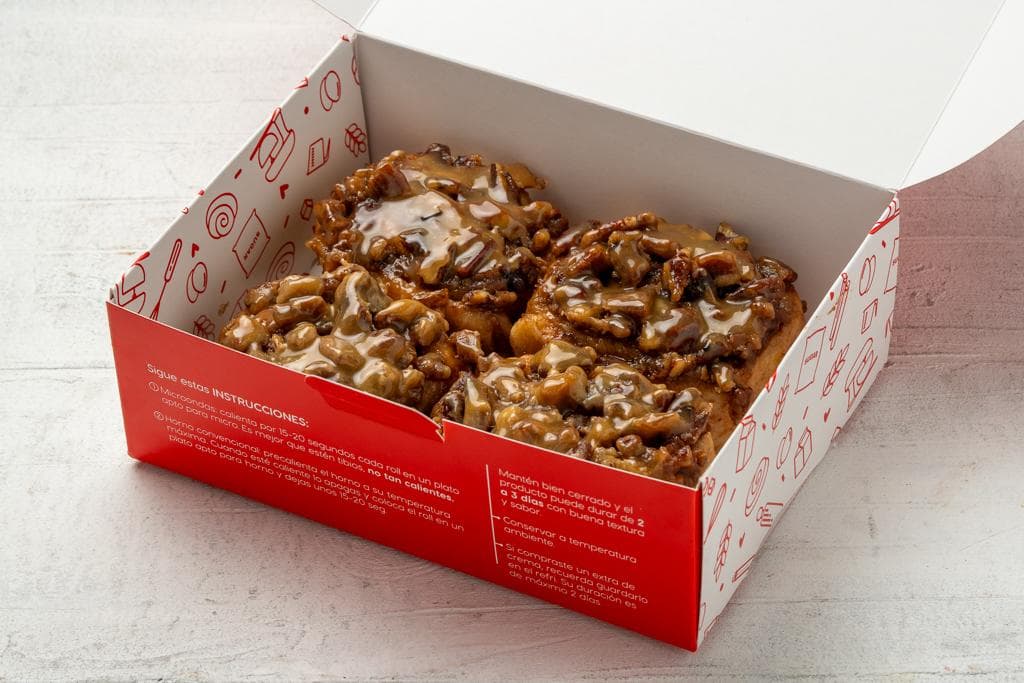 Caramel Pecan Cinnamon Roll X4