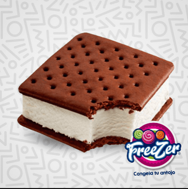 Sándwich de Helado Sabor Vainilla
