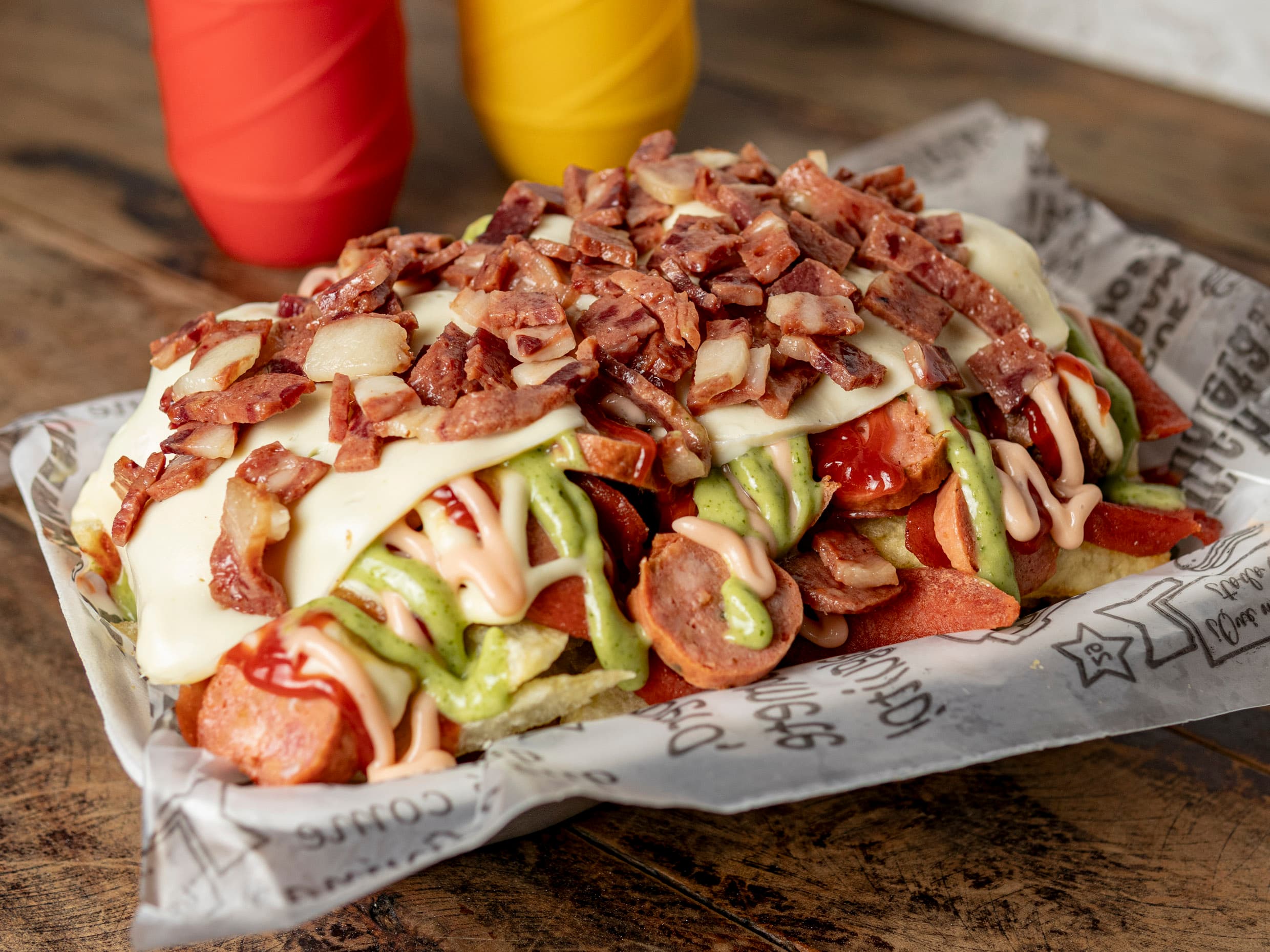 Salchipapota Grande Especial con Chorizo para 2