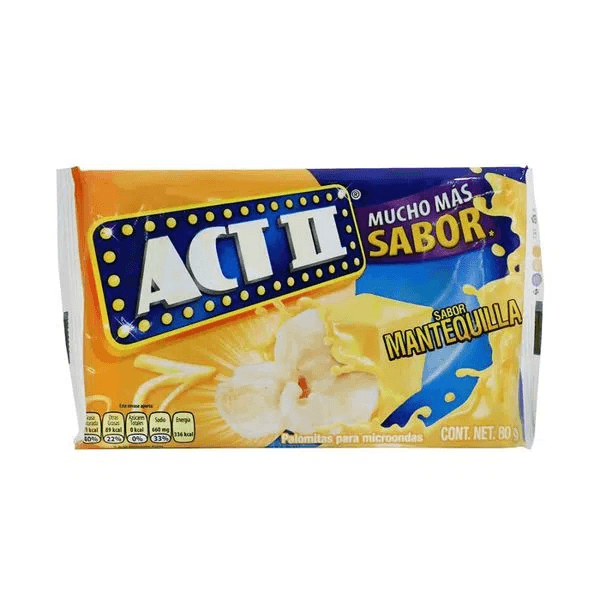 PALOMITAS ACT II 80GR MANTEQUILLA