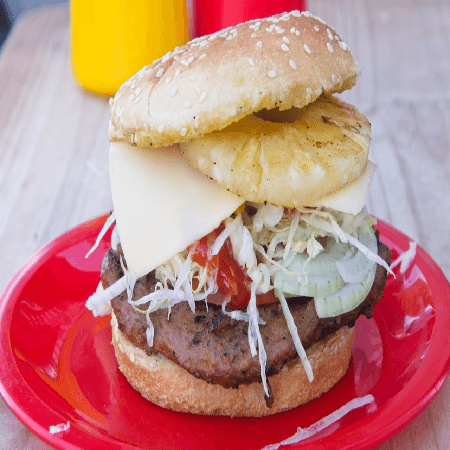 Hamburguesa Queso y Piña