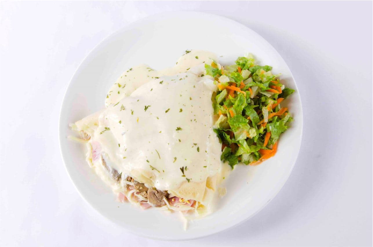 Crepa jamón y hongos