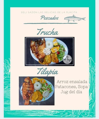 Bandeja de Trucha o Tilapia + Sopa + Jugo