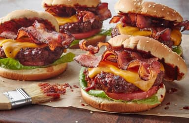 Hamburguesa de BBQ con Tocino🍔🥓