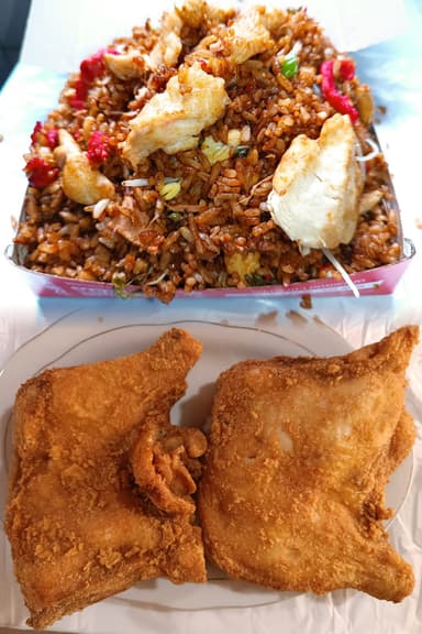 Arroz Mixto Mini + 4 Presas De  Pollo
