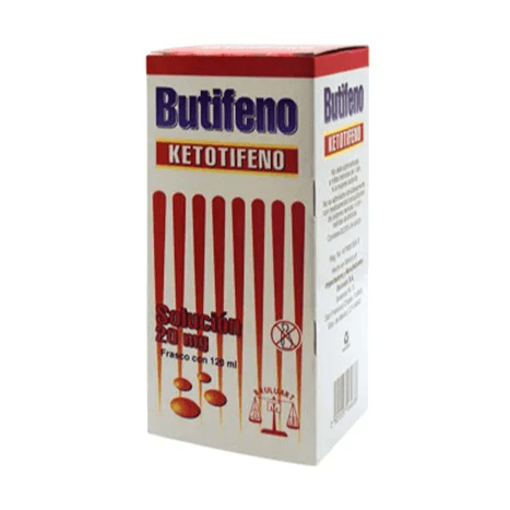 Butifeno Ketotifeno 20 mg Frasco con 120 mL