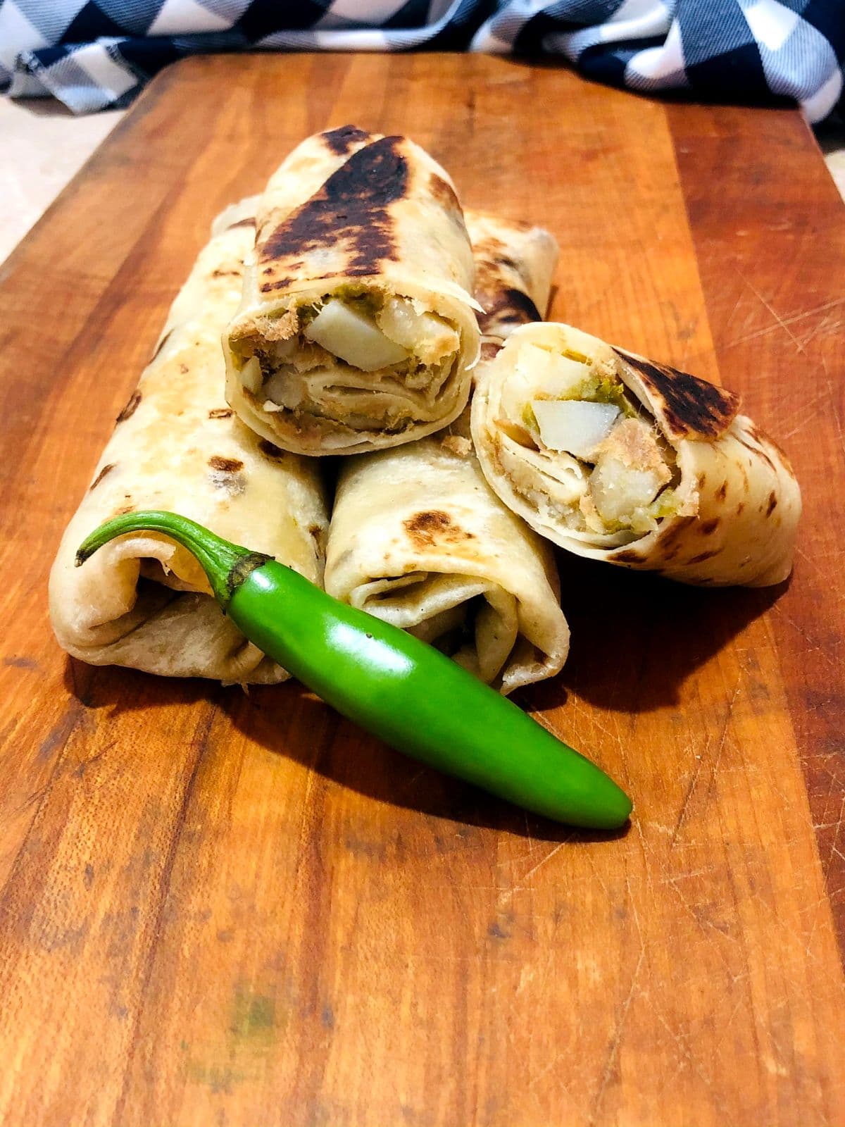 Burrito de Machaca con Papas