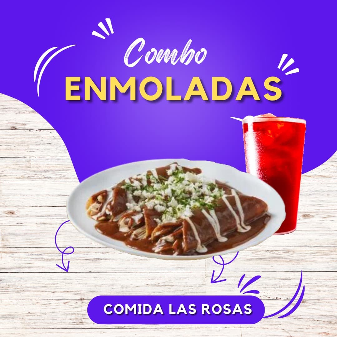 Enmoladas de Pollo + 1 Agua Fresca