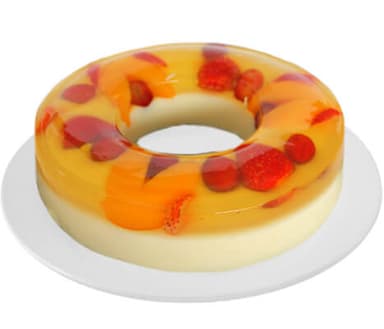 Gelatina de Leche y Duraznos
