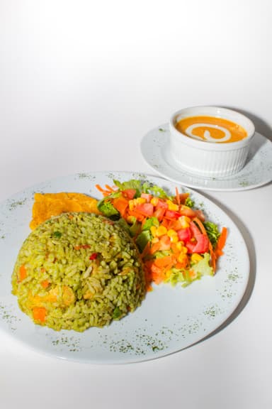 Chaufa de pollo o cerdo