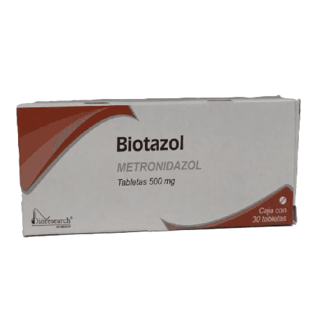 Biotazol Metronidazol 500mg 30 tabletas.