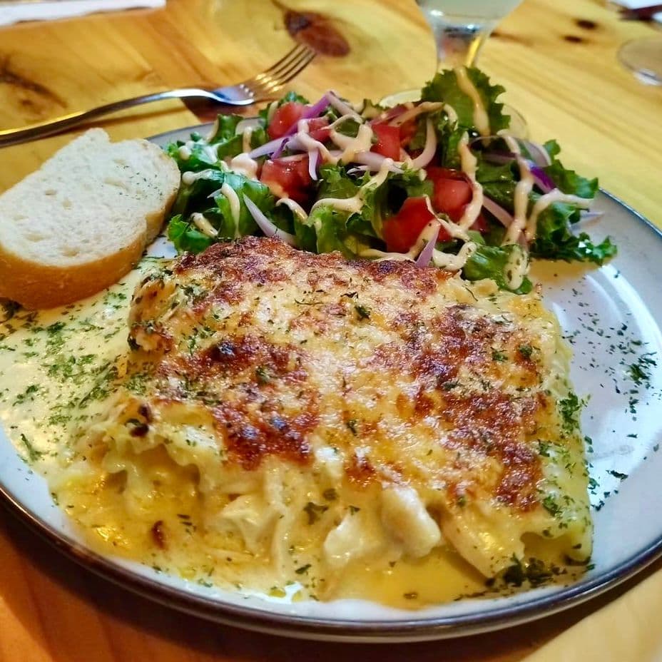 Lasaña Alfredo con Pollo