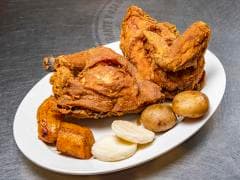Pollo Apanado Completo (con Papa, Maduro y Arepa)