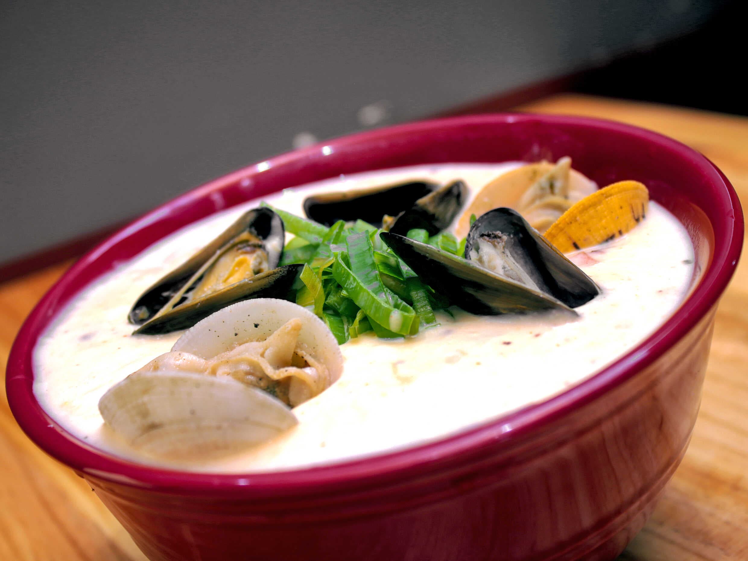 Crema de mariscos pequeña