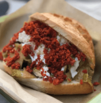 Torta de Chilaquiel con Chorizo