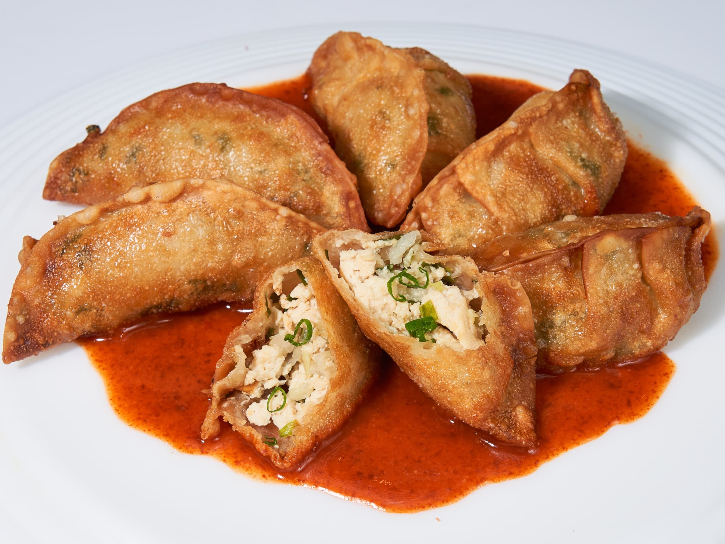 Gyoza Tofu en Salsa Kimchi
