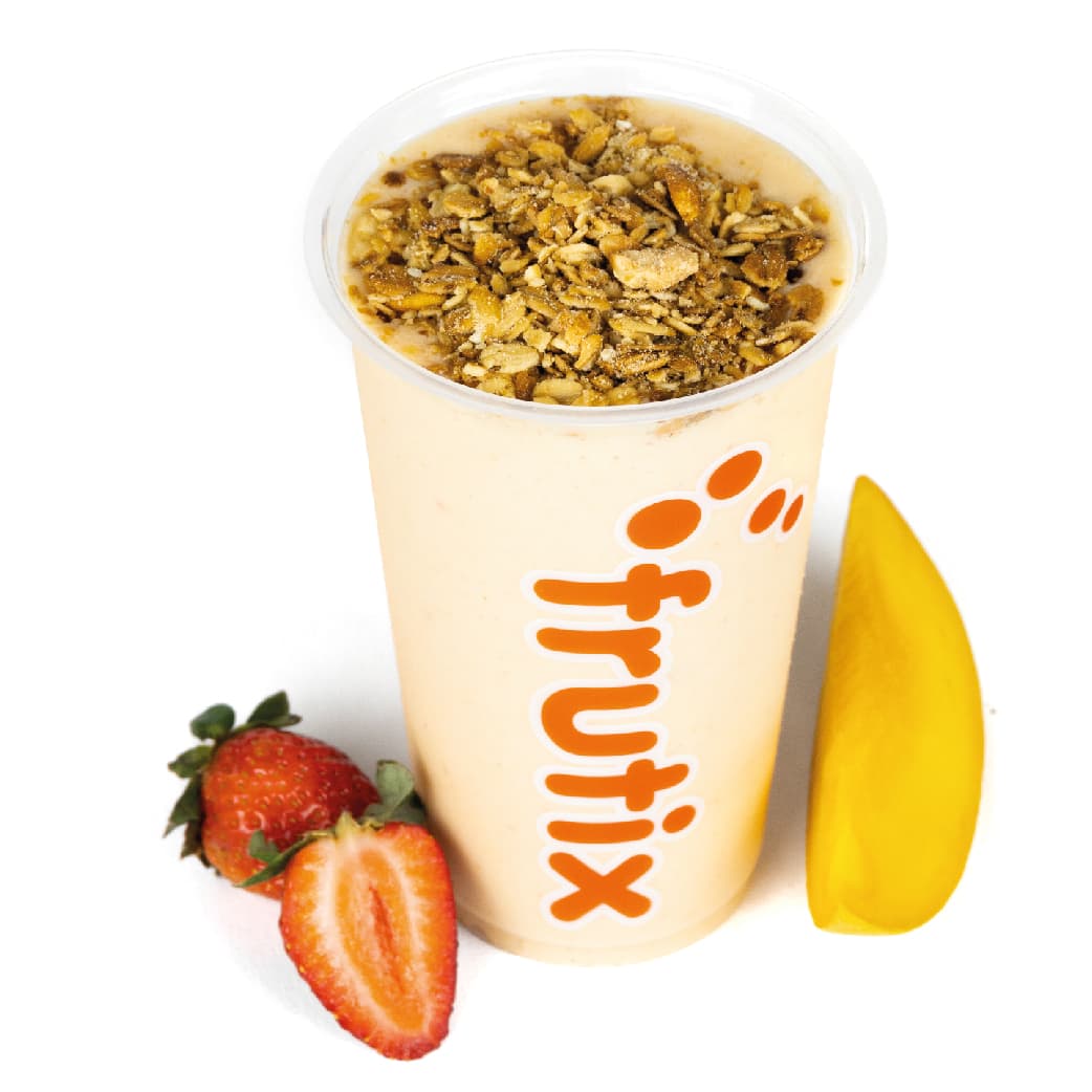 Poderoso de Mango, Fresa, Leche, Miel y Granola
