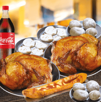 Mega Familiar 2 Pollos + Papas + Maduro+ Bebida