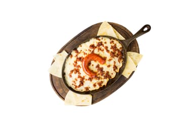 Queso Fundido con Chistorra, chorizo, rajas,champ