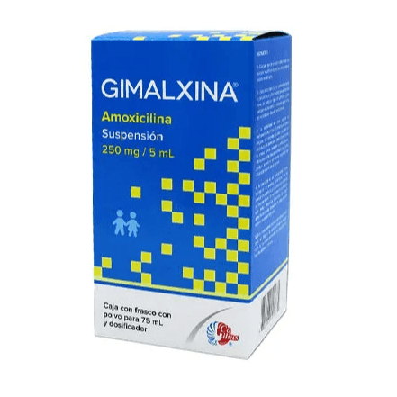 Gimalxina Amoxicilina Suspension 250 mg/5 mL Frasco con 75 mL