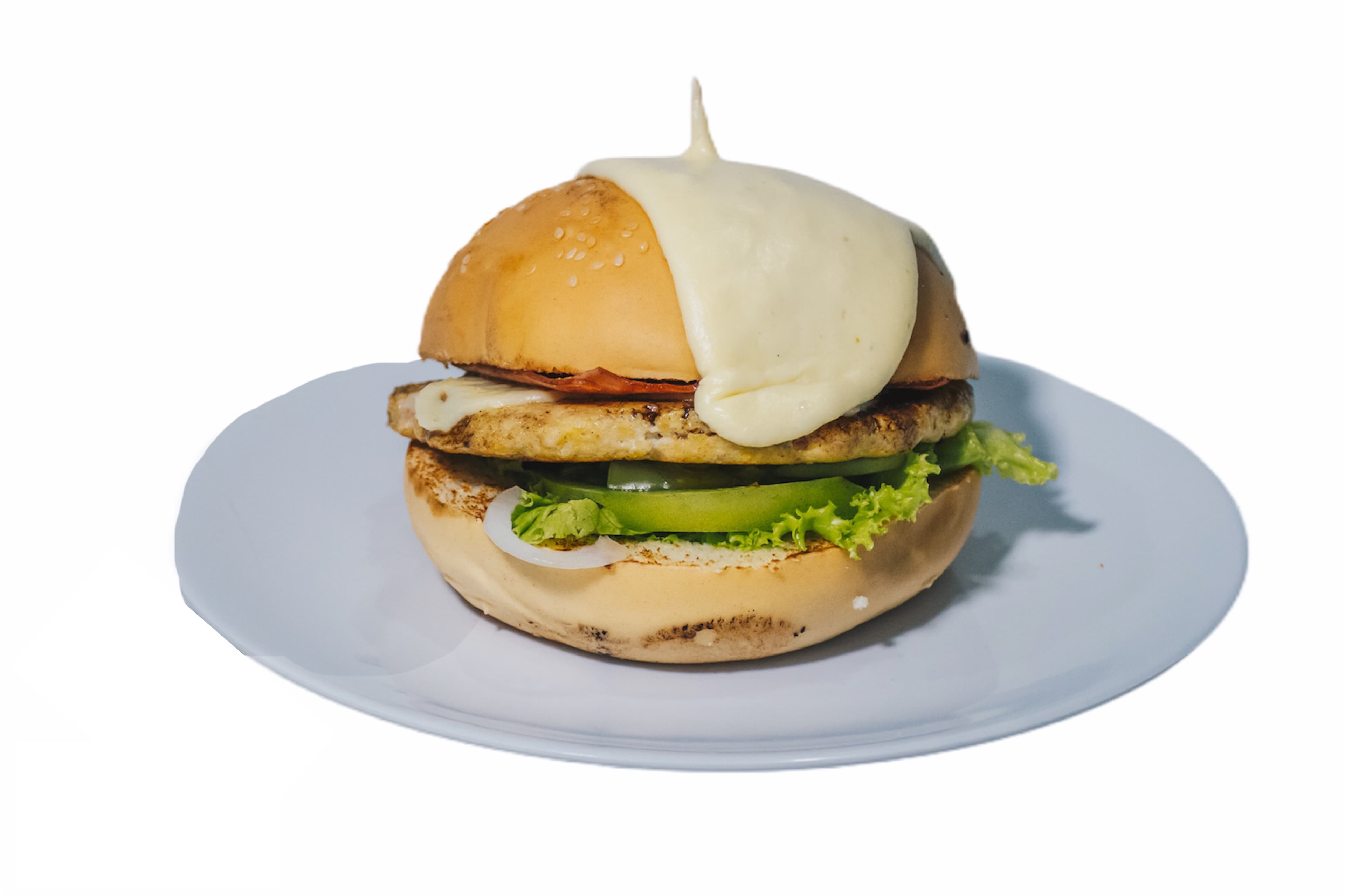 Hamburguesa Babosa de Pollo + Papas Mr Full