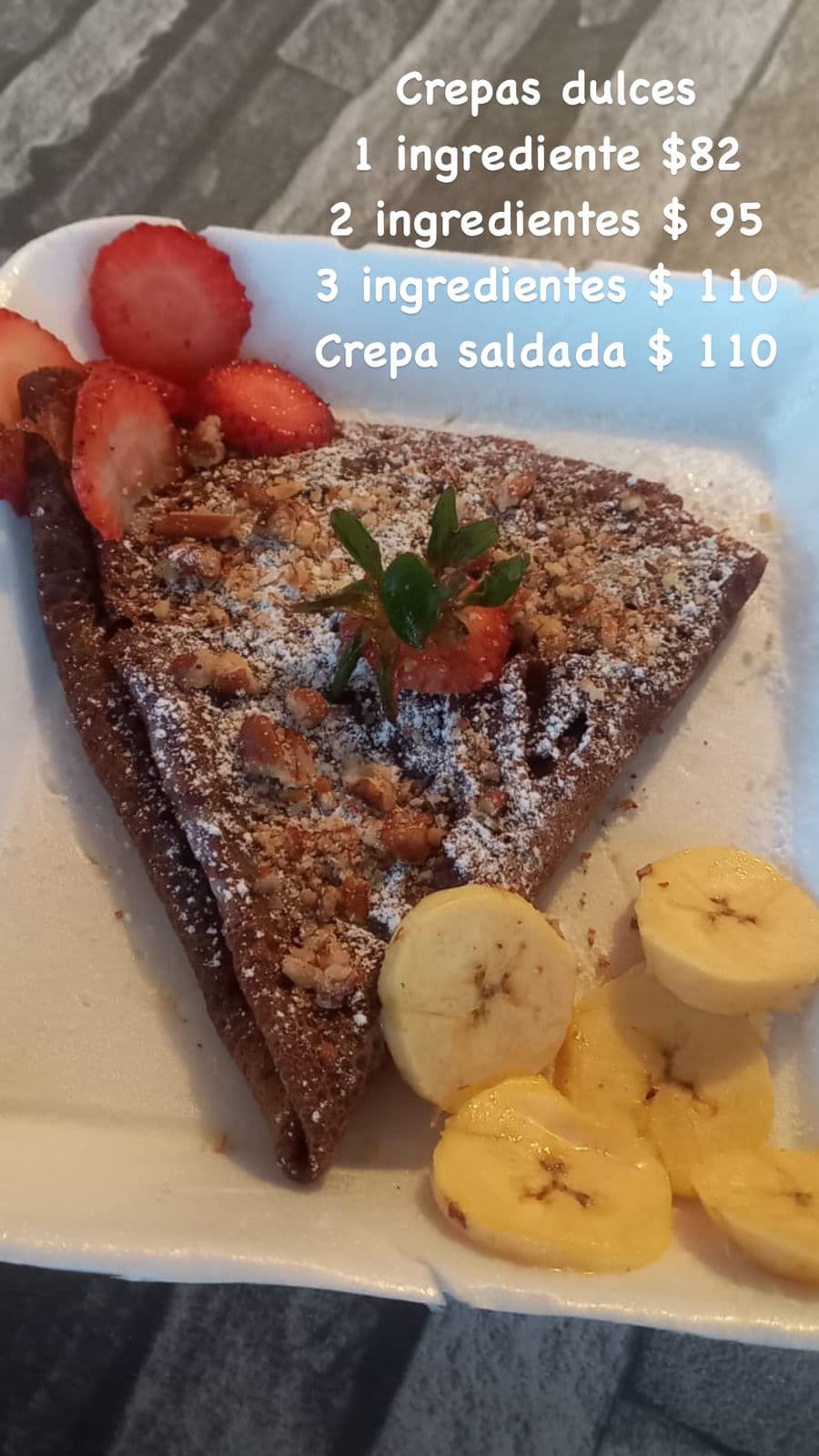 Frappe Café + Crepa Dulce 2 Ingredientes