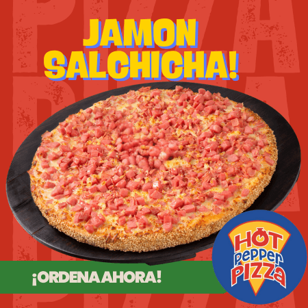 Pizza jamón y salchicha 38cm