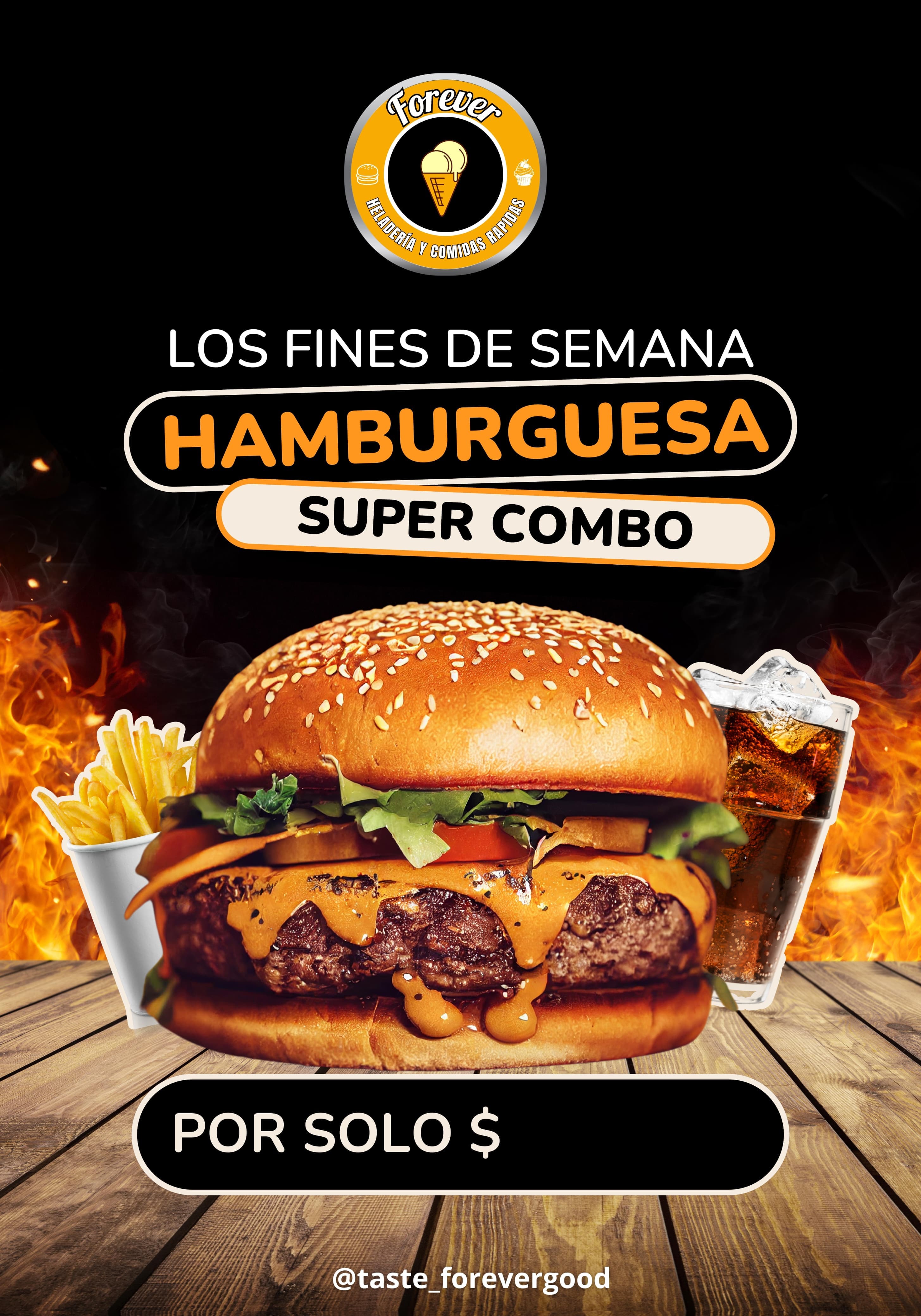 Combo Hamburguesa Sencilla + Papas + Cocacola