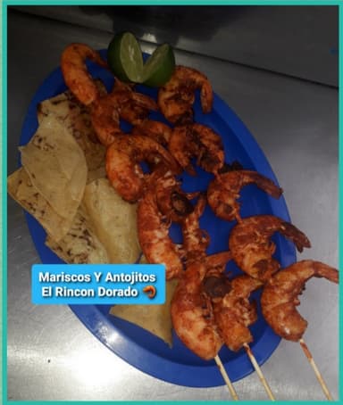 Camarones en Brocheta
