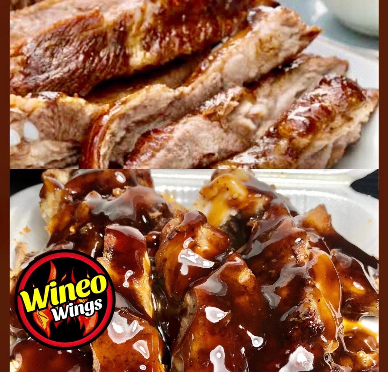 Paquete #1 costillas personal adobada,BBQ o flamin