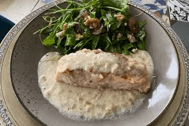 Salmón en salsa de coco o encocado 400gr.