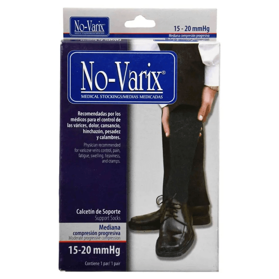 Calcetin No-Varix 15-20 Mmhg Homb Navy Lg