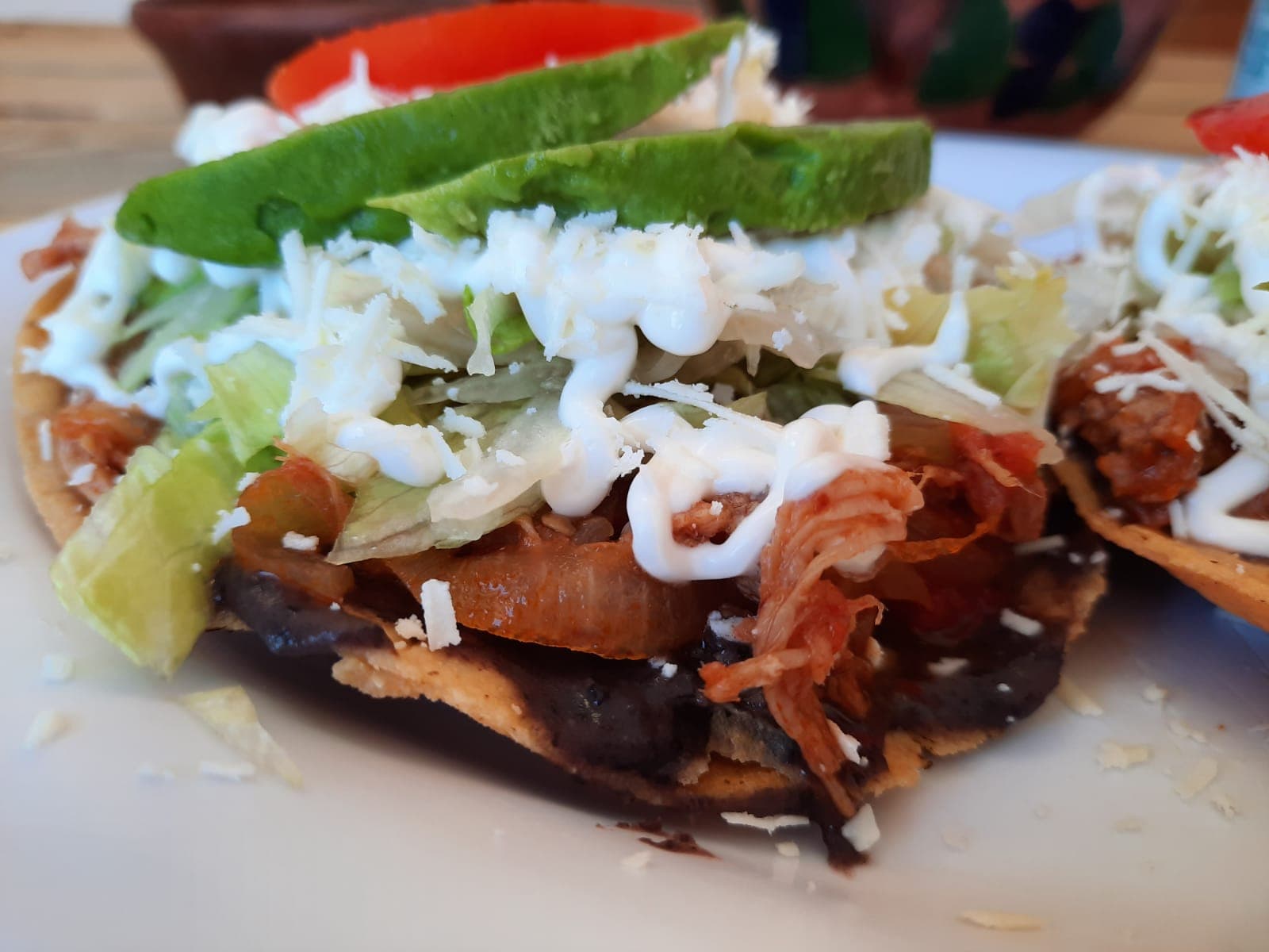 Tostadas de Tinga de Res
