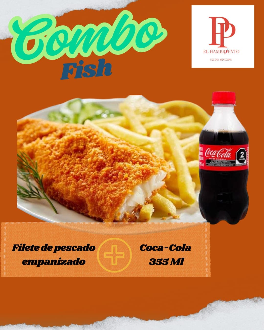 Filete de Pescado Empanizado + Coca Cola