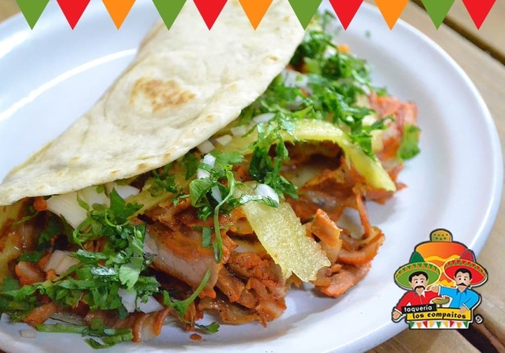 TACO AL PASTOR CON TORTILLA HARINA
