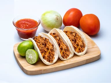 Taco de Deshebrada con Papa